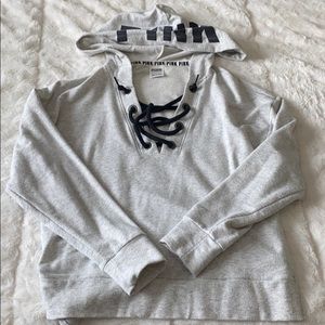 VS PINK Lace Up Hoodie